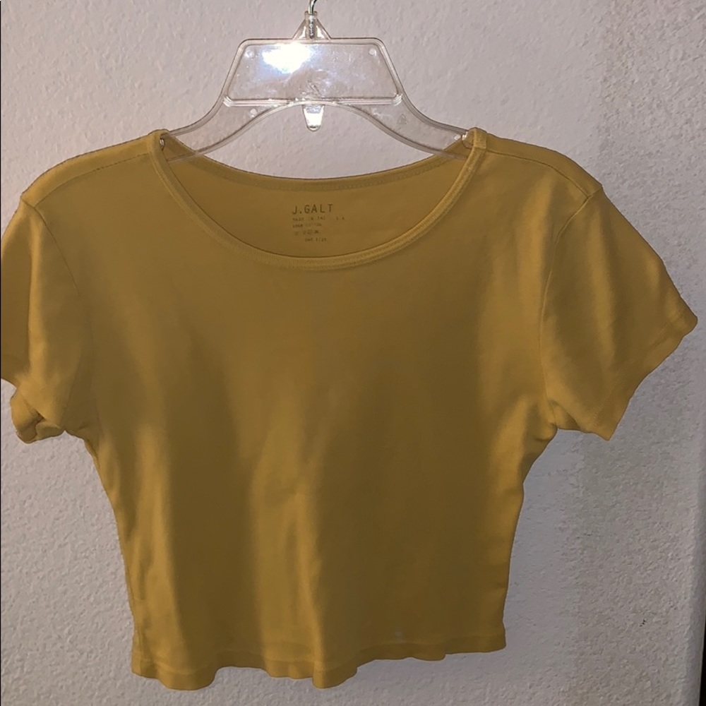 John Galt/ Brandy Melville Cropped Mustard Tee